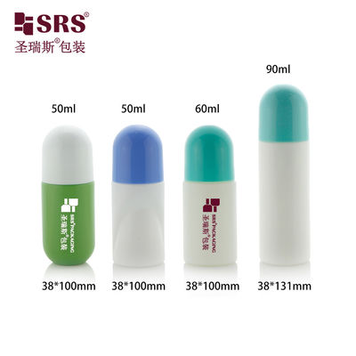 satın al 2 oz 3 oz beyaz rulo üzerindeki deodorant şişesi PP plastik kapağı ve rulo topu ile Çevrimiçi üretim