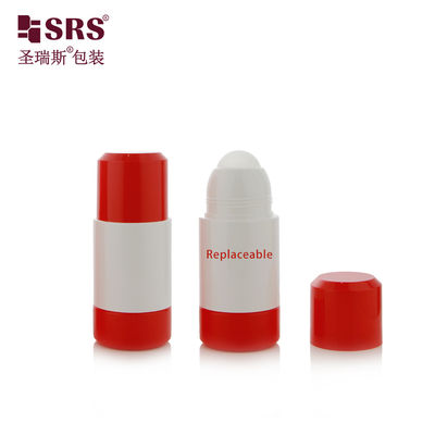 satın al 50 ml 75 ml Yuvarlak Tasarım Çift Duvarlı Boş Beyaz Rulo Şişe Üzerinde Mat Frosted Kalıplı Ağrı Kaldırıcı Gel için Birincil Paket Çevrimiçi üretim