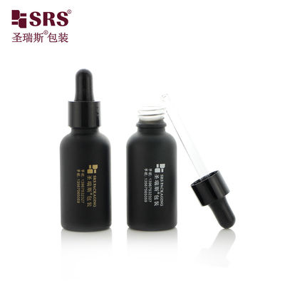 satın al Siyah Plastik Dropper Cam Şişe 5ml 10ml 15ml 20ml 30ml 50ml 100ml Yağ için Çevrimiçi üretim