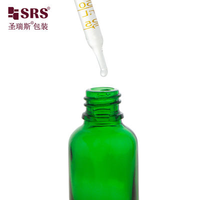 satın al D002-50ml Sıvı yeşil cam damlatıcı şişe Essential Oil için sızıntı kanıtı Çevrimiçi üretim