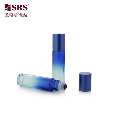 satın al BLPM-10ml 100% Sızıntı Yok Kalın Duvarlı Kalıp Koyu Mavi Cam Rulo Şişesi Serum Kozmetik Ambalajı İçin Gemstone Topu ile Çevrimiçi üretim