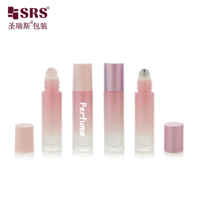 satın al BLPM-10ml Pembe Boş Rulo Topu Şişe Konteyner Parfüm Yağı için Silindirik Yuvarlak Şekilde Gül Kuvars Rulo Topu ile Kozmetik Şişe Çevrimiçi üretim