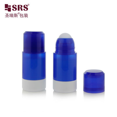satın al RPPE(P) -75ML Büyük Boyutlu boş elmas mavi renkli yeniden doldurabilir rulo şişe üzerinde yedek iç şişe ile beyaz iç şişe deodorant jel formülü için PP Pasitc rulo topu Çevrimiçi üretim
