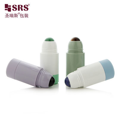 satın al RPPE 50ml Boş Tekrar Kullanılabilir Büyük Boyutlu 50ml 75ml PP PCR Plastik Rulo Şişesi Gemstone Ball ile Çevrimiçi üretim