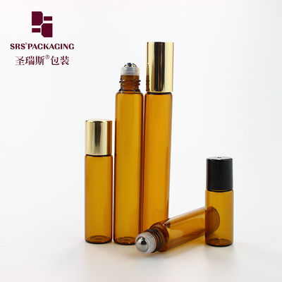 satın al Boş Amber Parfüm Cam Rulo Şişe 3ml 5ml 10ml Metal Roller Topla Çevrimiçi üretim