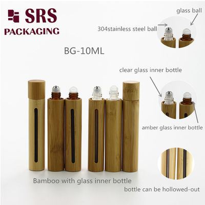 satın al SRS Gerçek Bambu Kozmetik Parfüm Cam Rulo Şişe 8ml 10ml 15ml Çevrimiçi üretim
