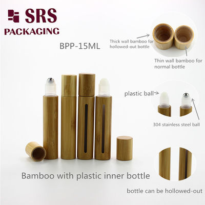 satın al SRS Boş Kozmetik Gerçek Bambu Plastik Rulo 5ml 8ml 10ml 15ml Şişe Çevrimiçi üretim