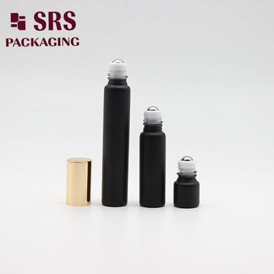 Boş Mat Siyah Rulo Cam Şişe Renkli 8ml Parfüm Kokusu Örneği