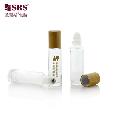 15ml Duvar Camı Şişeler Üzerine Değiştirilmiş Essential Yağlar İçin Bambu Kapaklı Set