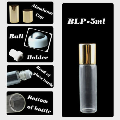 SRS yüksek kaliteli sızıntısız 5 ml esanslı yağlı rulo topu olan cam şişeler