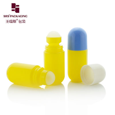 RPPA-50ml Özel Sarı Rulo Şişe 50ml Mavi Kapaklı Deodorant Sıvısı