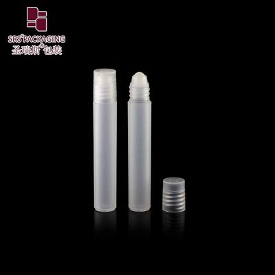 Essential Oil için 8ml Beyaz Plastik Rulo Şişede Mat Finish Kapak Logo Yazdırma