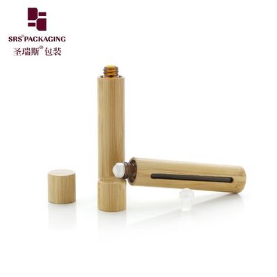 BG(G)-10ML UV Kanıtlı Esanslı Yağ Roller Top Şişesi Bambü Güneş Işığından Dış Kalkan Cam Top Parfüm Köln