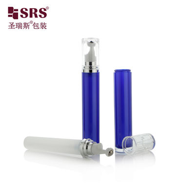 LR001-15/20ML Akrilik Rulo Şişesi Parlak Gümüş Omuzlu Renkli Mavi püskürtme