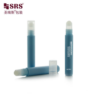 RPPH-8ML Fabrika Parlak Dondurulmuş Mavi Tüp Konteyneri Sakinleştirici Gel Ambalajı İçin Plastik Rol Top Uygulayıcısı