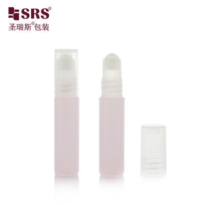RPPH-5ML Pastel Pembe Enjeksiyon Kozmetik Göz Bakım Paketleri İçin Cam Boncuklu Şeffaf Renkli Rol Şişeleri