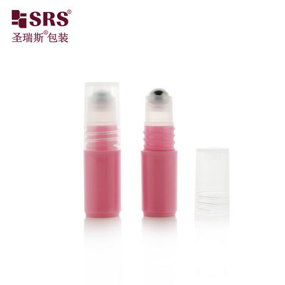 RPPH-3ML Karpuz pembe renkli Mini Boyutlu Örnek Test Şişeleri Metal Roller Ball Slim Kapalı Yolculuk Boyutu Parfümü