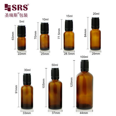 Silindirik yuvarlak şekil 5ml-100ml Essential Oil Roll On Bottle Acid Etch Surface Handling ve PP Plastik Kapak Seçeneği