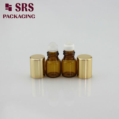 SRS, altın alüminyum kapağı olan şişe üzerinde boş 1 ml kehribar mini cam numune rulo