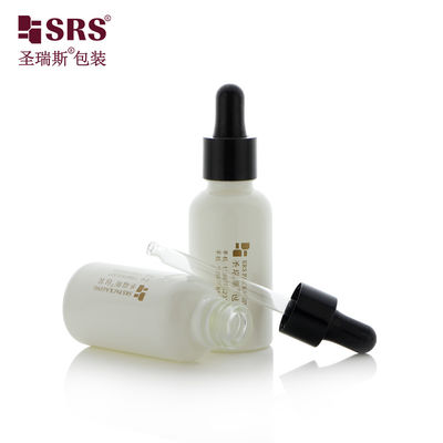 D001- 50ml Beyaz Kaplama Cam Boş Damla Şişeleri Yüz Serumu için 5-100ml