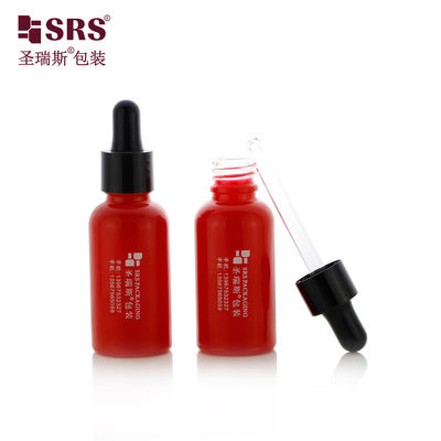 D001-50ml Duyarlı Karın Bakım Ürünleri İçin Özel Sıcak Kırmızı Karın Yağı Damla Şişeleri