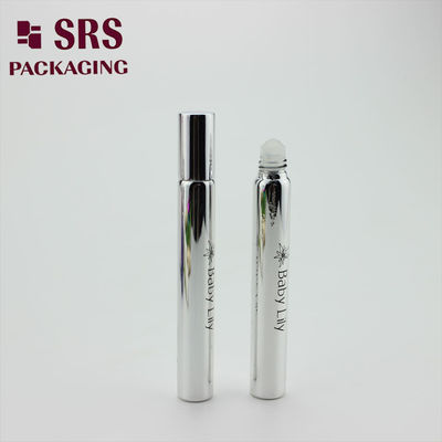SRS, gümüş alüminyum kapağı olan boş 15 ml gümüş cam rulo topu şişesi
