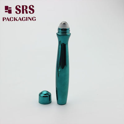 SRS ambalajı boş plastik göz kremi yeşil renkli 15ml rulo topu şişe