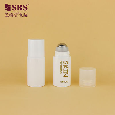 Boş Beyaz PET PCR Plastik Çelik Rol Top Uygulayıcı Şişe PET30-60ML