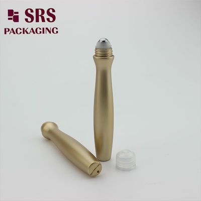 SRS ambalajı boş plastik göz kremi altın renkli 15ml rulo şişe
