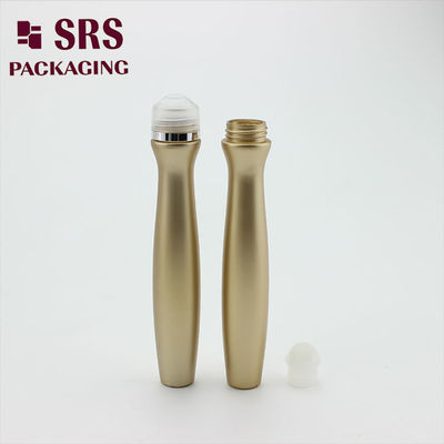 SRS8447-15ML altın renkli PETG rulo şişe 15ml metal göz kremi şişede rulo
