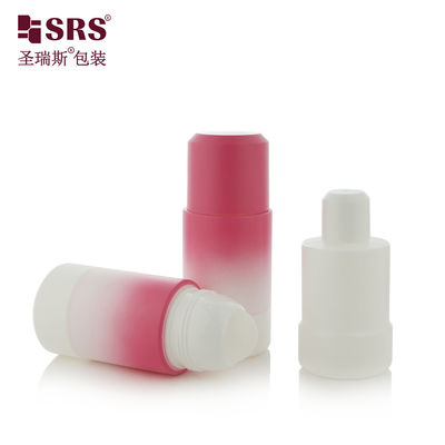 RPPE ((P) -75ml Silindir Şekli Kozmetik PP PCR Plastik Rol Şişe Eğimli Kaplama Özel Renkli Konteyner Yeniden Doldurma Şişesi Kas Rahatlatıcı Gel Paketleme