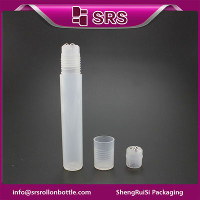 Kozmetik boş buz 15 ml plastik şişe üç çelik yuvarlak topu ile