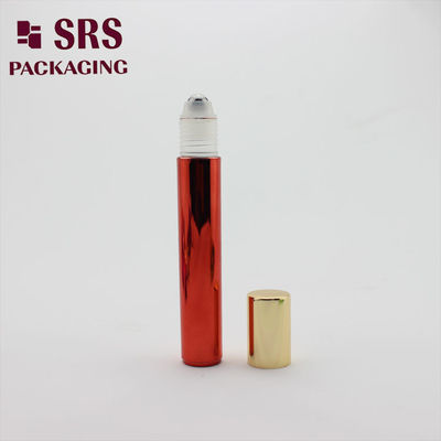 SRS Boş Göz Kremi Plastik Rulo Şişede Metalleştirilmiş Kırmızı Renk 15ml