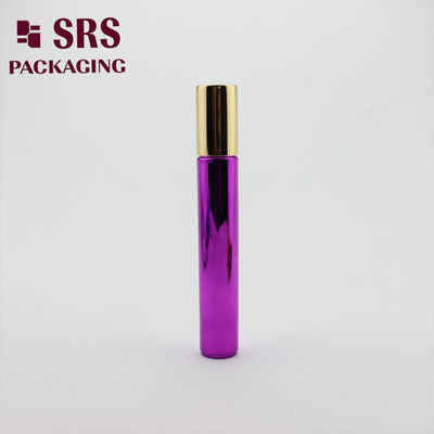 SRS Boş Plastik Kozmetik Rulo Şişesi Metalize Mor Renkli 15ml