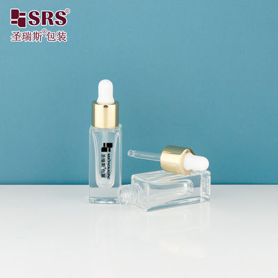 D543-5ml 5ml-10ml Boş Açık Şeffaf Damla Şişesi Altın yakalı ücretsiz Örnek Toplu Satın Alınabilir