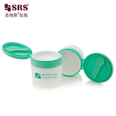 Çevre dostu SRS1 120ml 150ml Kaşıklı pincetli Beyaz PP PCR plastik kavanoz