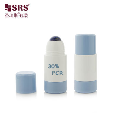 RPPE 50ml büyük boyutlu Refill Type pP plastik yuvarlak şişe doğal enerji gemstone yuvarlak top masaj için