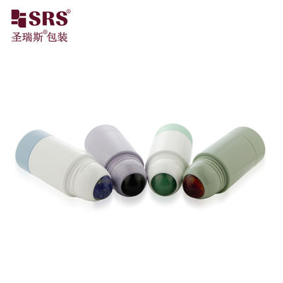 RPPE 50ml Doldurulabilir Primary Roll On Bottle Paketi Doğal Taş Toplu Antiperspirant Uygulayıcı İçeren Paket