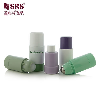 Doldurulabilir PP PCR Roll On Şişe 50ml 75ml Çelik Plastik Bilye