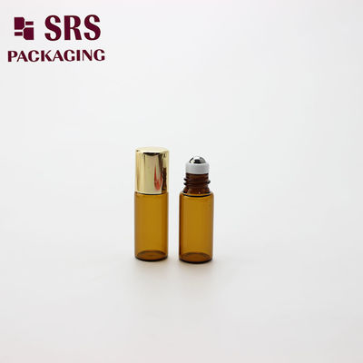 SRS toptan boş 3ml mini kehribar parfüm cam rulo şişe