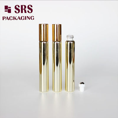 SRS kozmetik boş 10ml altın cam rulo topu parfüm şişesi