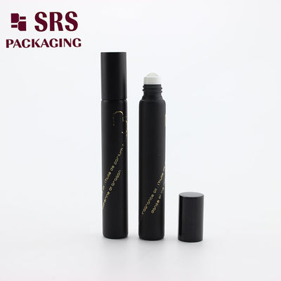SRS boş kozmetik 10 ml mat siyah cam parfüm yuvarlak top şişe
