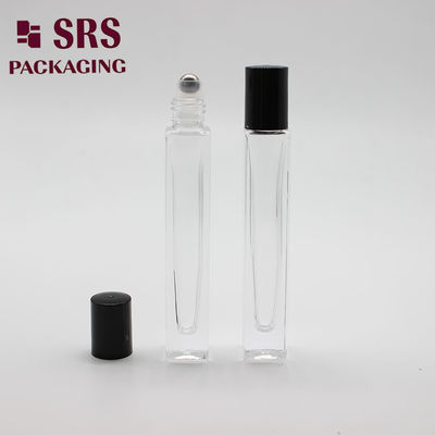 SRS kozmetik kare şekli açık renkli kalın duvarlı şişede 10 ml cam rulo