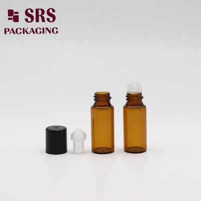 SRS toptan satılan boş mini kehribar renkli 3ml cam parfüm şişesi