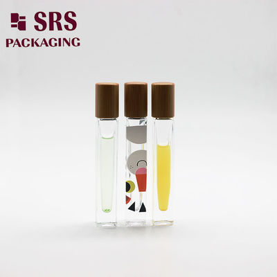 SRS Boş Custom Glass Roll On Flask 10ml, kare şeklinde kalın duvarlı