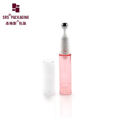Kozmetik boş pembe renkli yuvarlak şekilli 10ml yuvarlak şişeler plastik