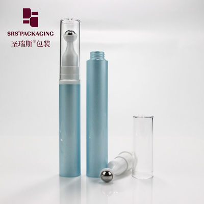 5ml 10ml 12ml 15ml kozmetik boş baskı hava geçirmez plastik krem mavi rulo şişe üzerinde