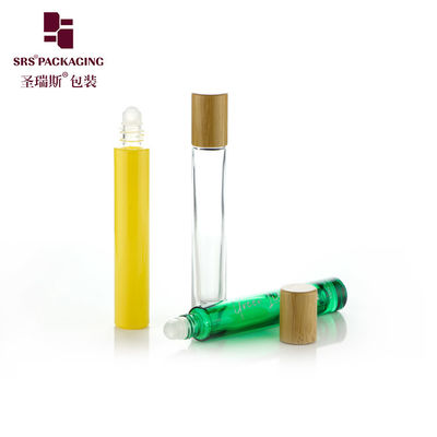 GB1-10ml Boş Kaplama Cam Rulo Uygulayıcı Şişesi 10ml Bambu Kapaklı