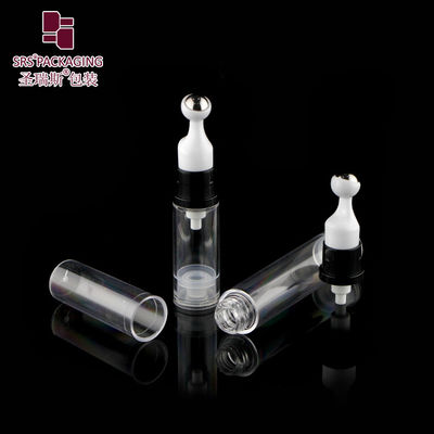 A0031-5ml 10ml 12ml 15ml göz kremi şişesi rulo ile toplar havasız pompa rulo şişesi boş ambalaj tedarikçisi