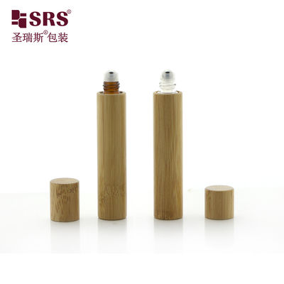 Taşınabilir 10ML Boş Bambu Rulo Yapısı Bambu Kapaklı Amber Şişe Açık Şişe Pencere Çatı Fener Tasarımı Depoda